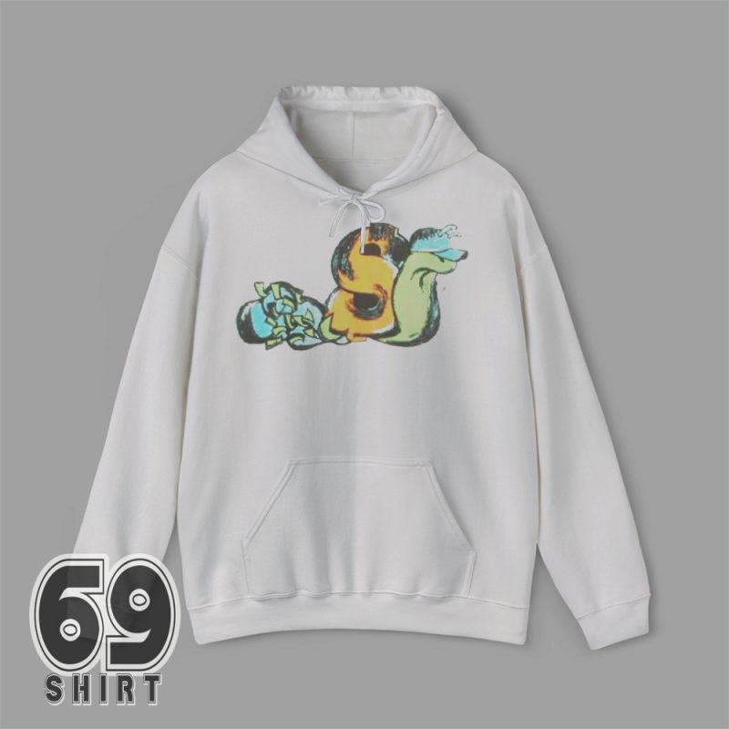 Vintage hoodie with classic Slowbucks logo – retro hip hop streetwear essential