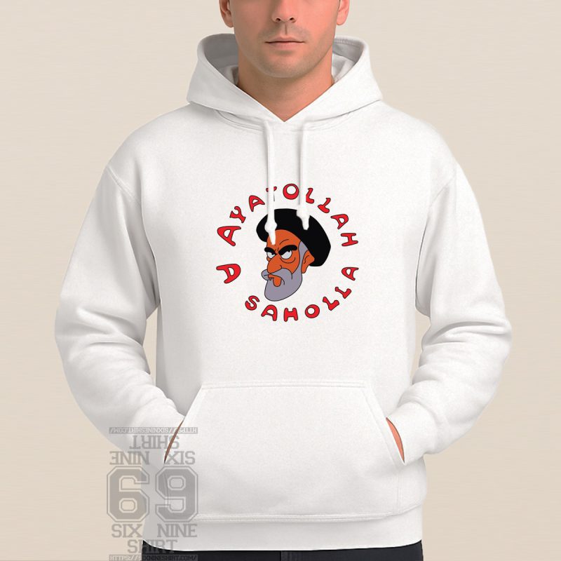 hoodie Edgy political cartoon shirt styled with streetwear outfit