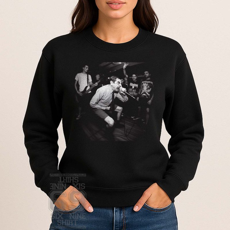 Mr. Bean edited to scream into a microphone like a hardcore band frontman Sweatshirt