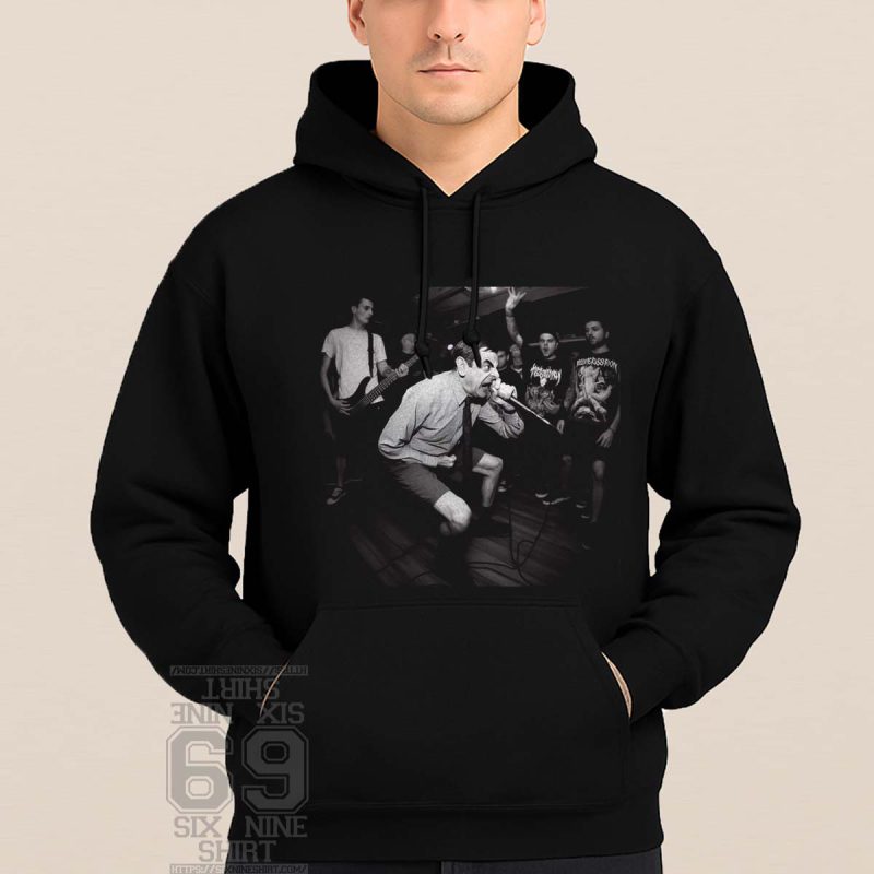 Mr. Bean edited to scream into a microphone like a hardcore band frontman Hoodie