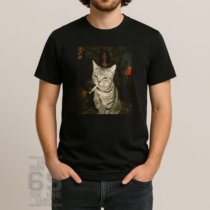 Party Cat Vibe Shirt – Smokin' Tabby in the Underground Scene