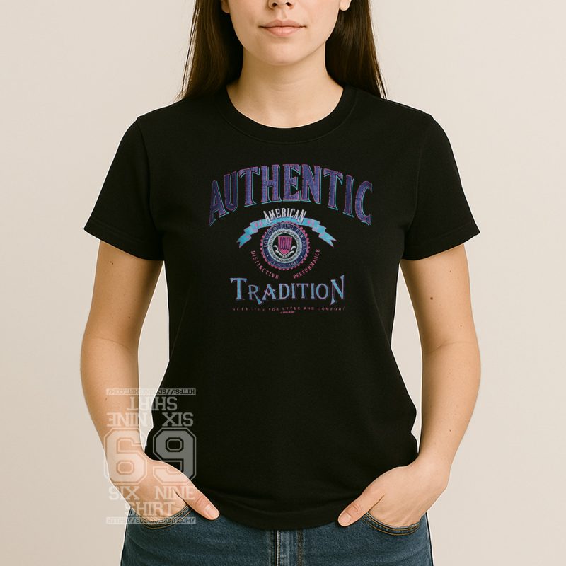 Women Tee Vintage 90s IOU Authentic Tradition