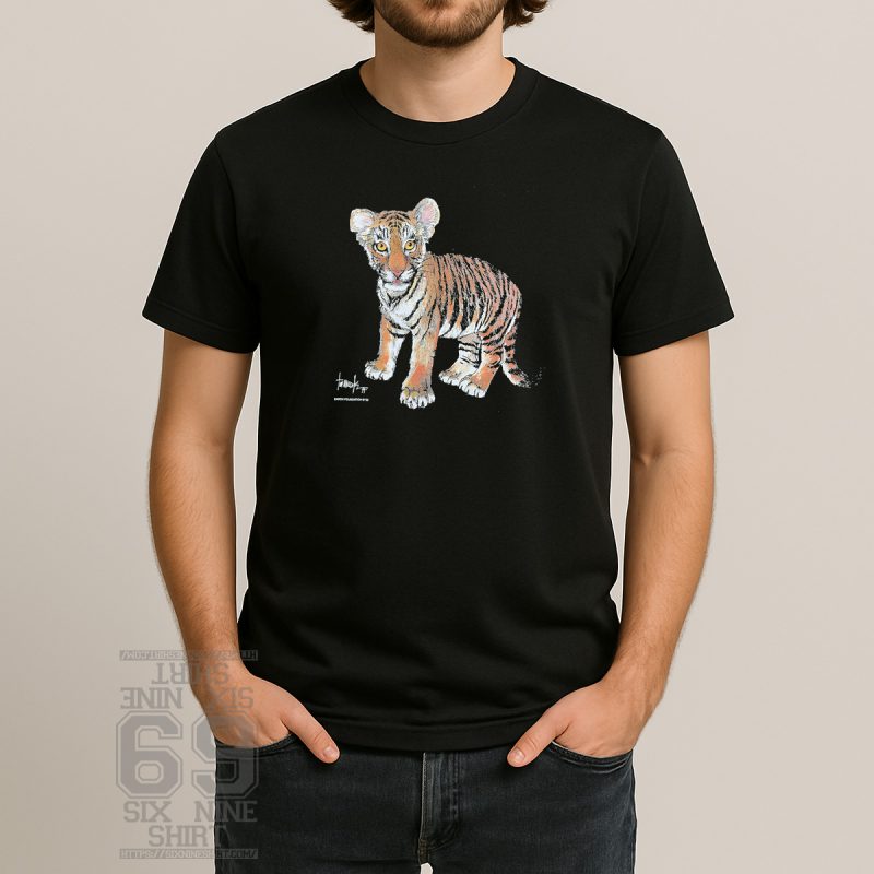Vintage Alore 1999 Tiger Cub Earth Foundation t-shirt with graphic of baby tiger