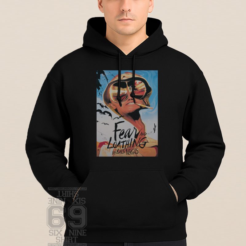 Vintage-style Fear and Loathing in Las Vegas graphic t-shirt with psychedelic desert art and retro design Hoodie