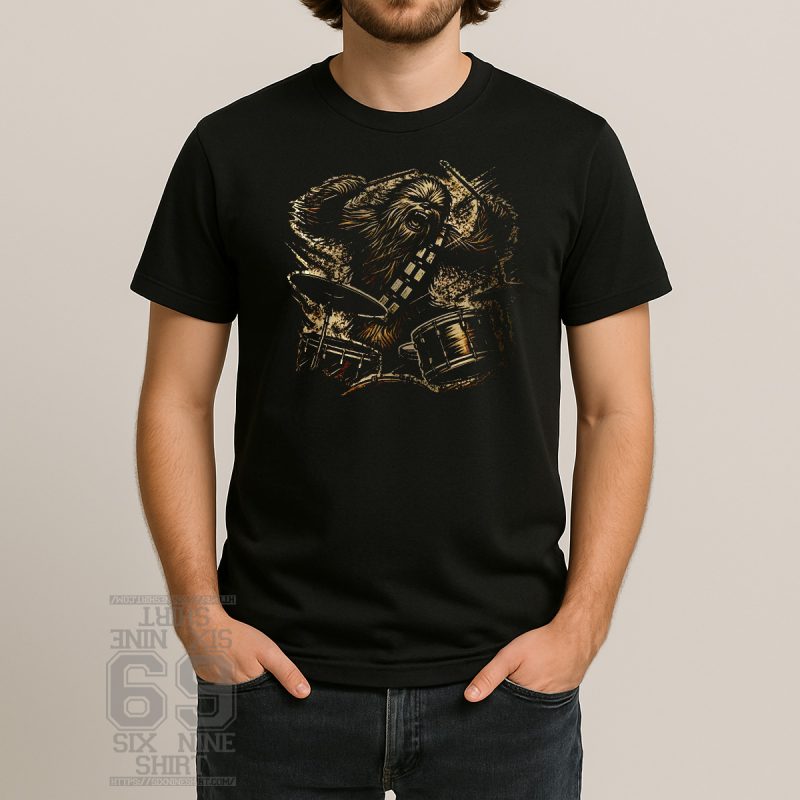 Wookiee Beats – Chewbacca Drummer Form Men T-Shirt