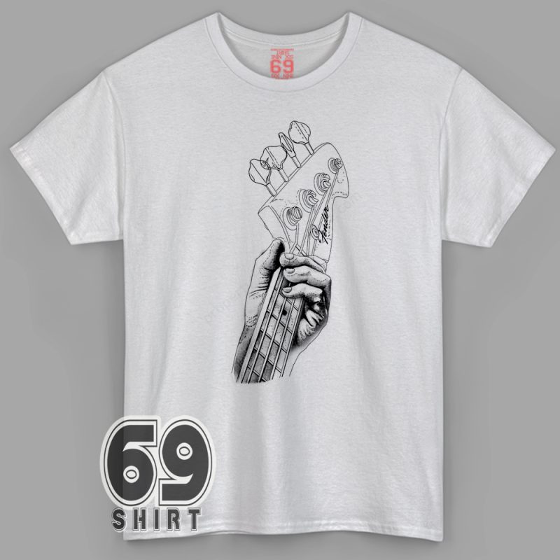 Bass Guitar Hand Sketch Shirt – Fender-inspired bass graphic tee