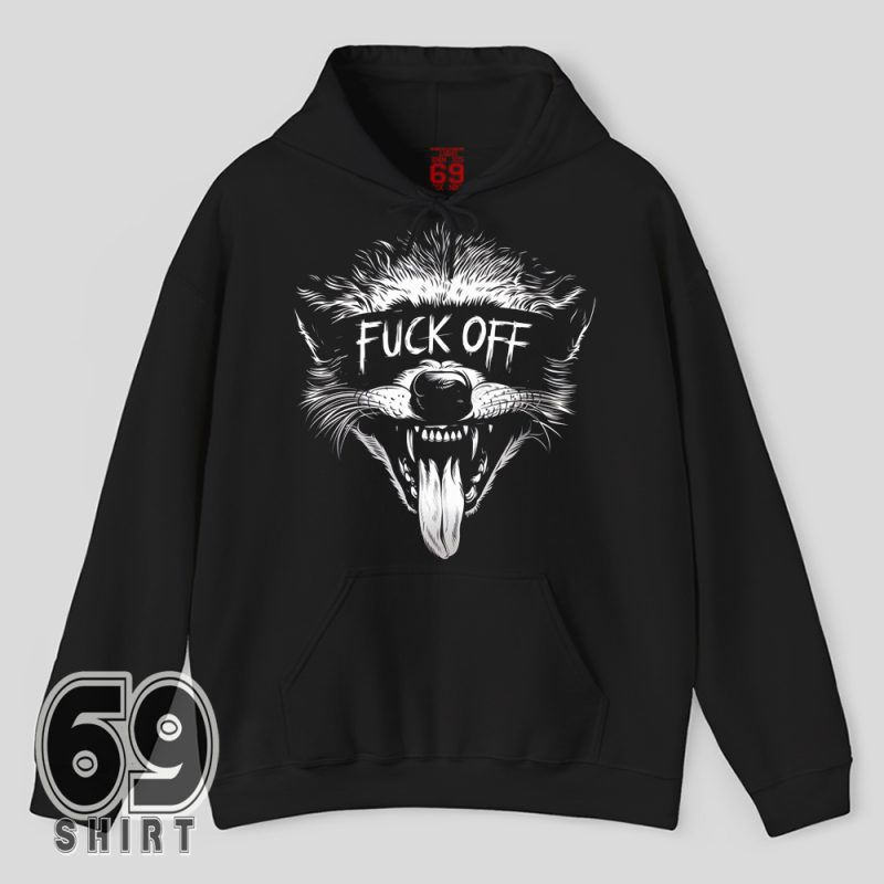 Edgy sarcastic raccoon design Hoodie for dark humor
