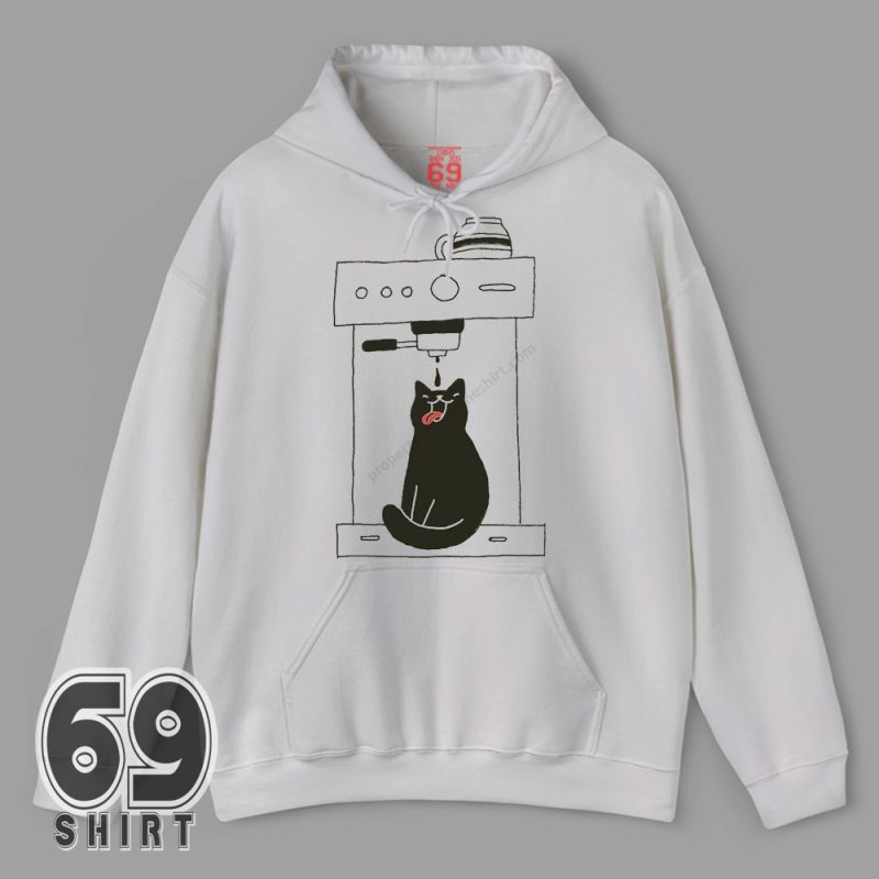 Cute espresso humor cat hoodie gift