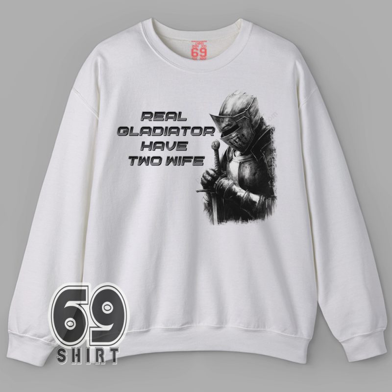 Medieval knight sweatshirt – funny slogan gladiator design