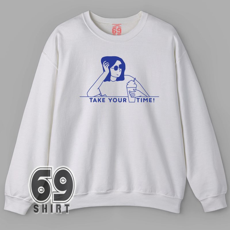 Take Your Time coffee design shirt for casual wear