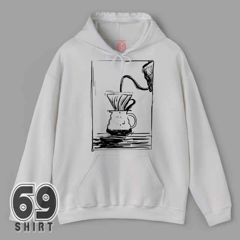 V360 Classic Coffee Hand Sketch Hoodie
