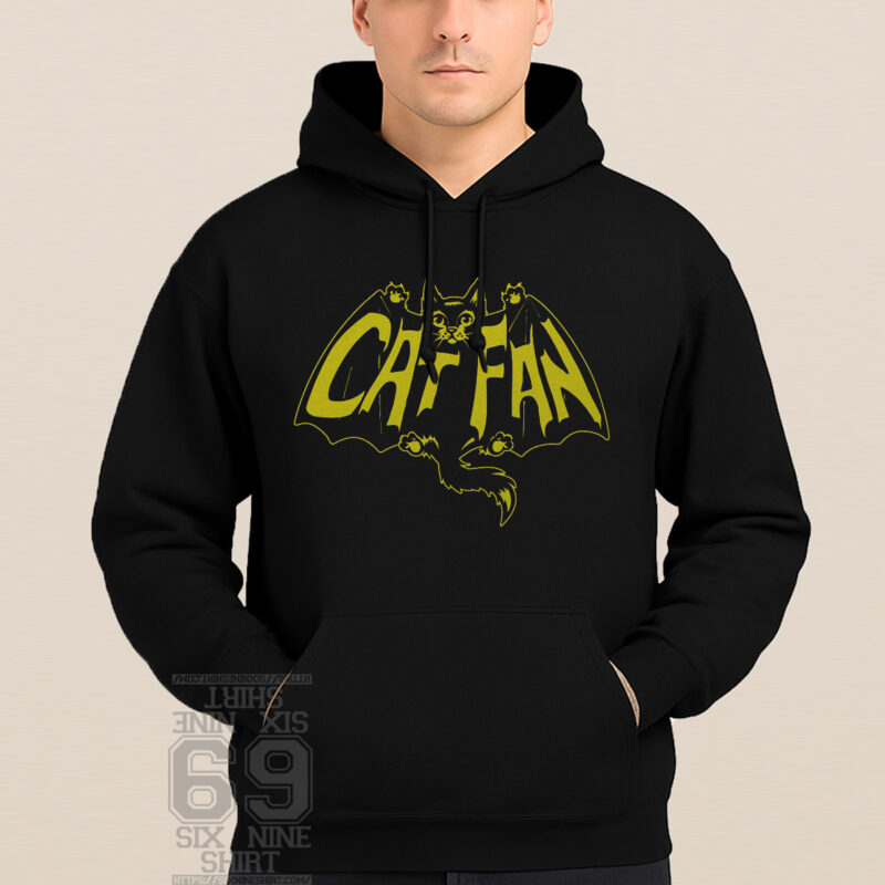 Funny cat superhero graphic hoodie