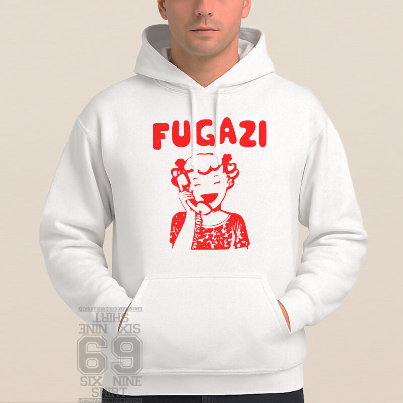 Funny Fugazi-inspired vintage hoodie for indie fans