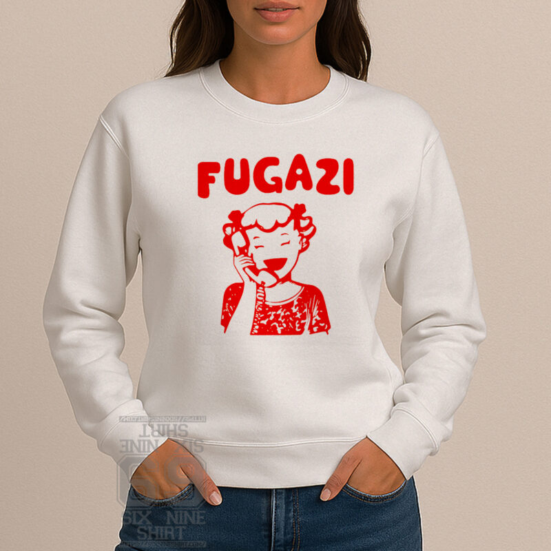 Funny Fugazi-inspired vintage sweatshirt for indie fans