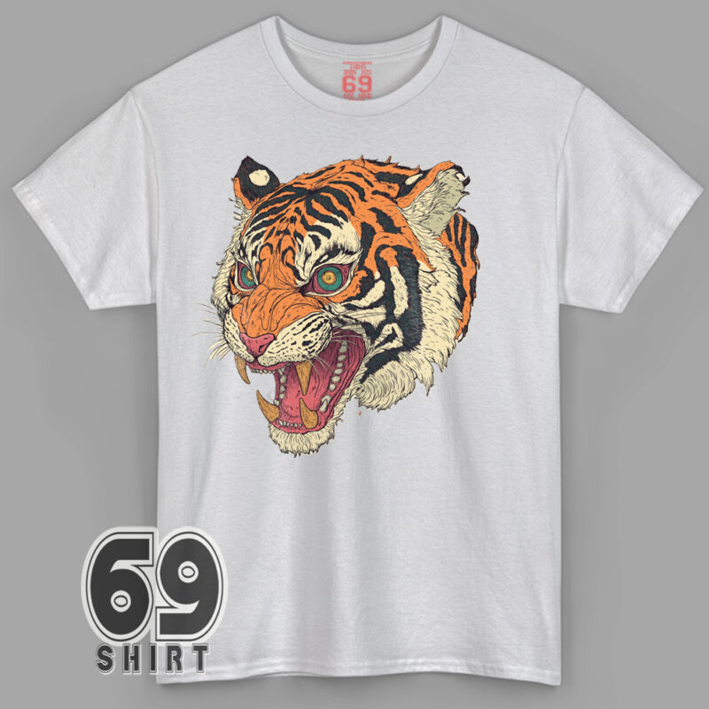 Hand-Drawn Tiger Illustration Tee