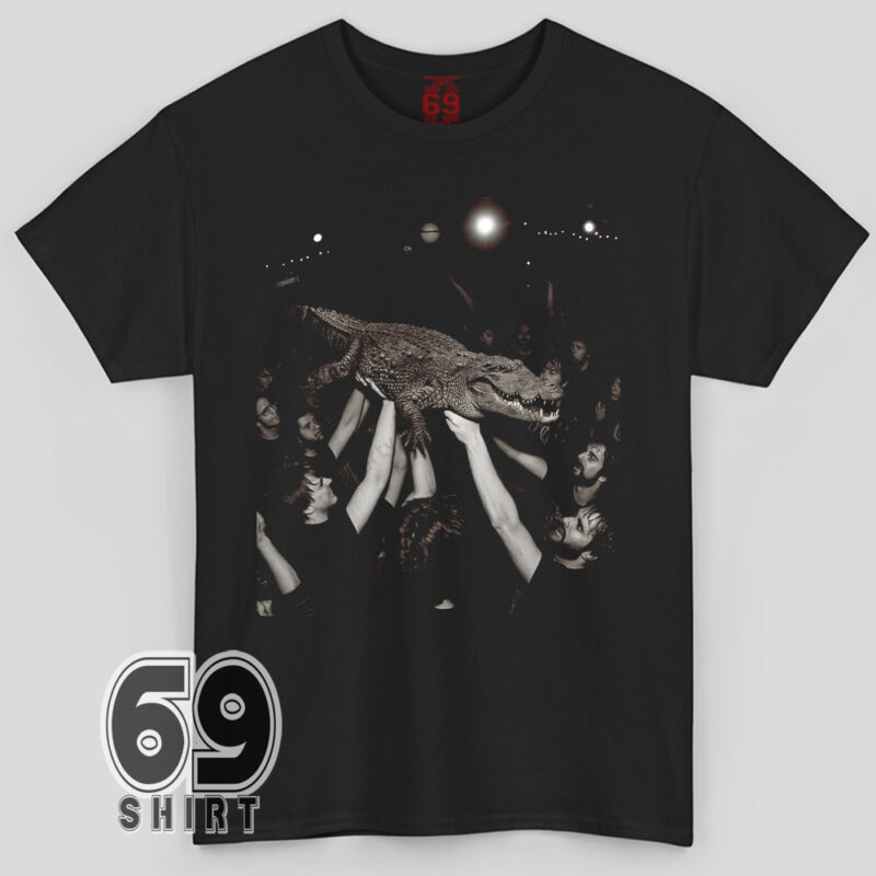 Funny Crocodile Crowd Surfing T-Shirt