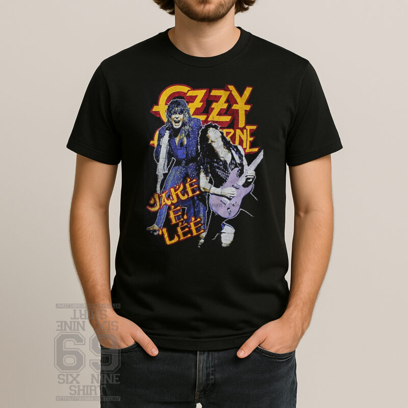 Vintage-style T-shirt inspired by Ozzy Osbourne 1986 The Ultimate Tour during the Jake E. Lee era