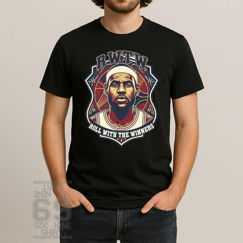 RWTW Roll With The Winners Vintage Basketball Graphic T Shirt
