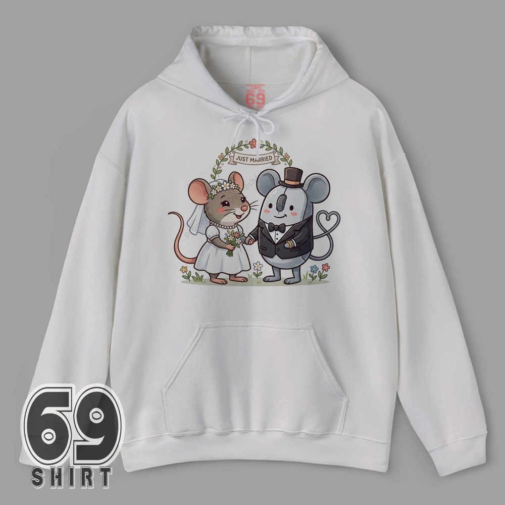 Cute Bride Mouse And Computer Mouse Groom Wedding Hoodie Cute Bride Mouse And Computer Mouse Groom Wedding Hoodie