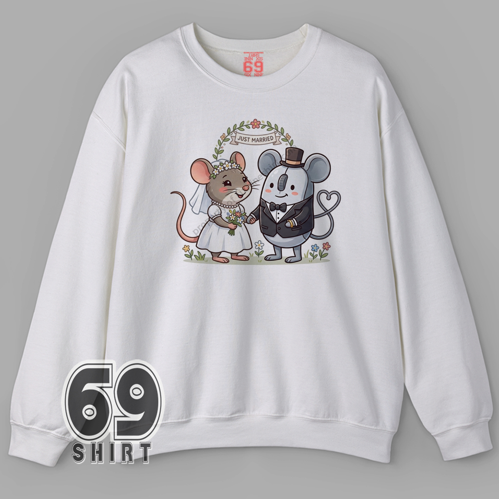 Cute Bride Mouse And Computer Mouse Groom Wedding Sweatshirt Cute Bride Mouse And Computer Mouse Groom Wedding Sweatshirt