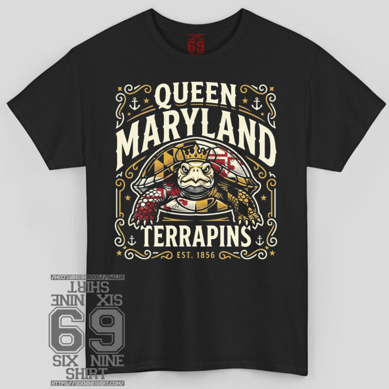 Queen Maryland Terrapins T-Shirt Maryland Pride Terrapin Queen Graphic Tee