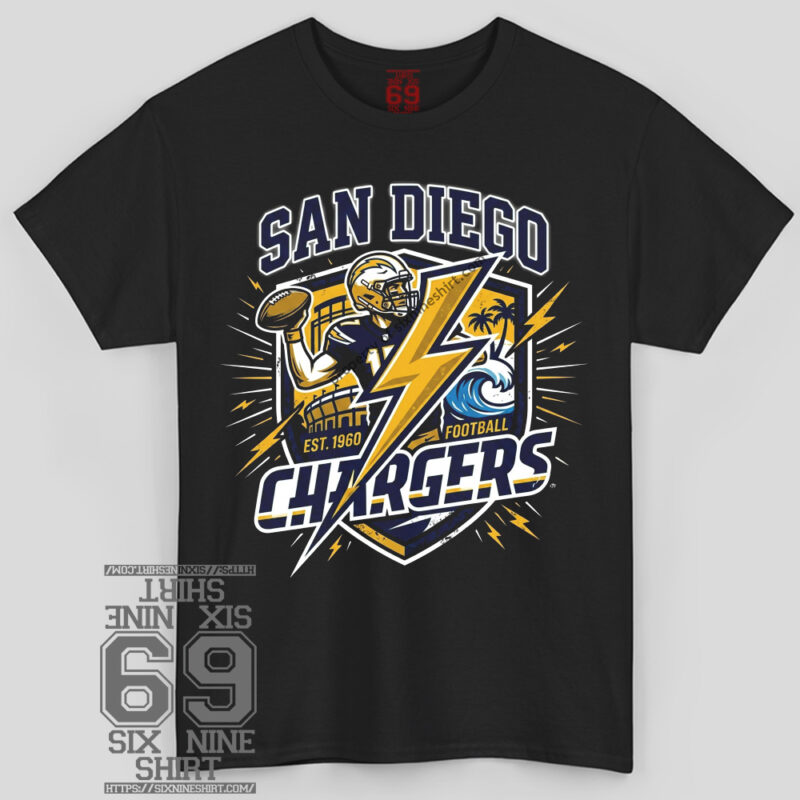 vintage san diego chargers inspired football t shirt